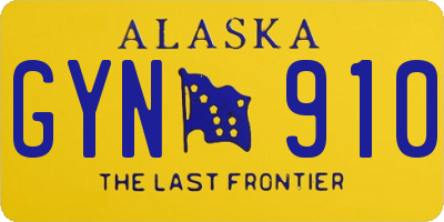 AK license plate GYN910