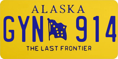 AK license plate GYN914