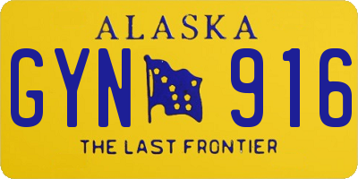 AK license plate GYN916