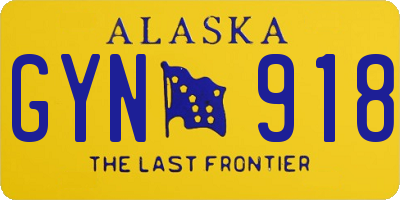 AK license plate GYN918