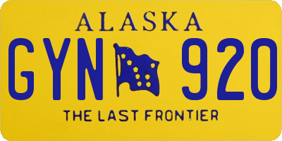 AK license plate GYN920