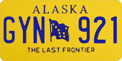 AK license plate GYN921