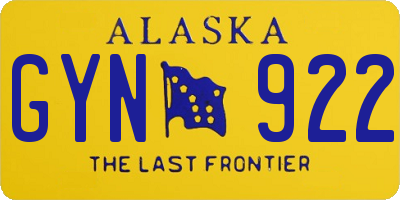 AK license plate GYN922