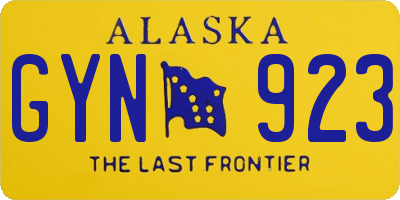 AK license plate GYN923