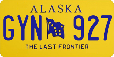 AK license plate GYN927