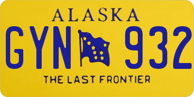 AK license plate GYN932