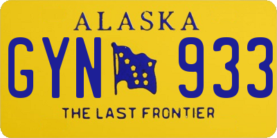 AK license plate GYN933