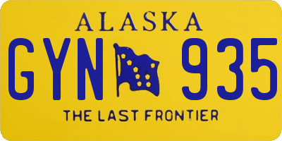 AK license plate GYN935