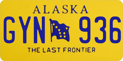 AK license plate GYN936