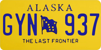 AK license plate GYN937