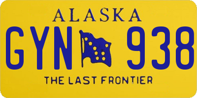 AK license plate GYN938