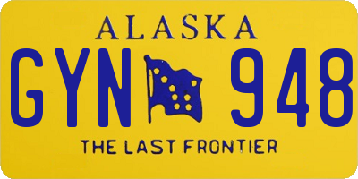 AK license plate GYN948