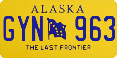 AK license plate GYN963