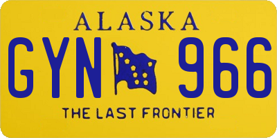 AK license plate GYN966