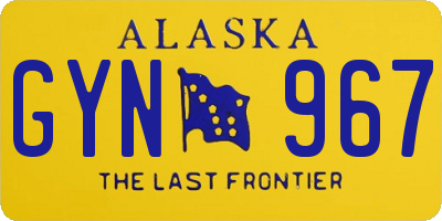 AK license plate GYN967