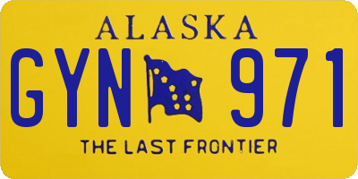 AK license plate GYN971