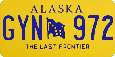 AK license plate GYN972