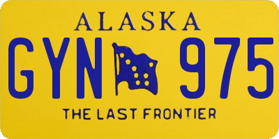 AK license plate GYN975