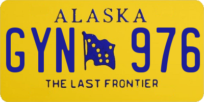 AK license plate GYN976