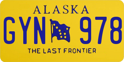 AK license plate GYN978
