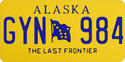 AK license plate GYN984