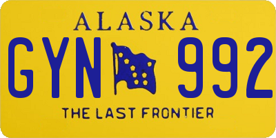 AK license plate GYN992