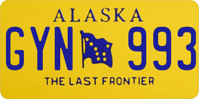 AK license plate GYN993