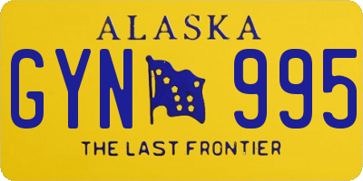 AK license plate GYN995