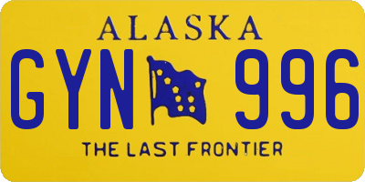 AK license plate GYN996