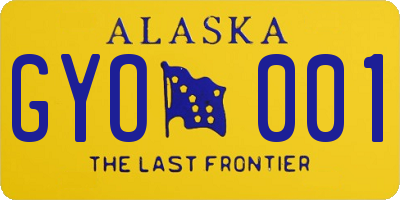 AK license plate GYO001