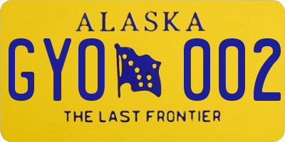 AK license plate GYO002