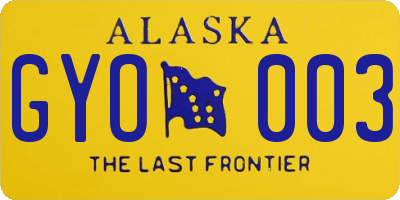 AK license plate GYO003