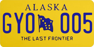 AK license plate GYO005