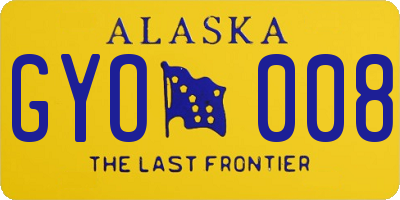 AK license plate GYO008