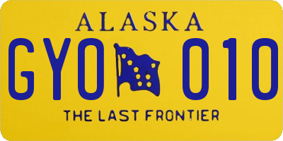AK license plate GYO010
