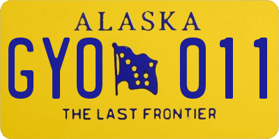 AK license plate GYO011