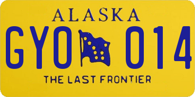 AK license plate GYO014