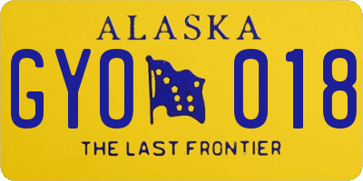 AK license plate GYO018