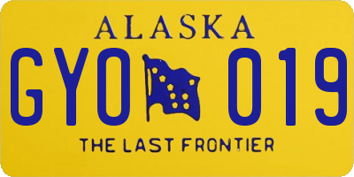 AK license plate GYO019