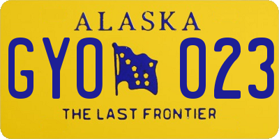 AK license plate GYO023