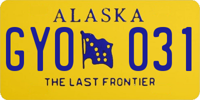 AK license plate GYO031