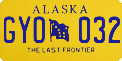 AK license plate GYO032