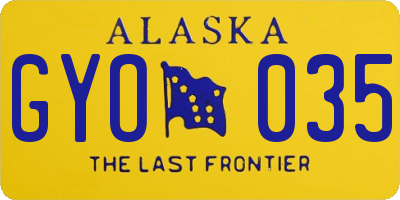 AK license plate GYO035
