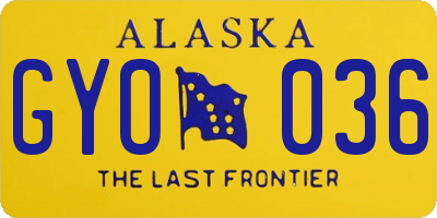 AK license plate GYO036