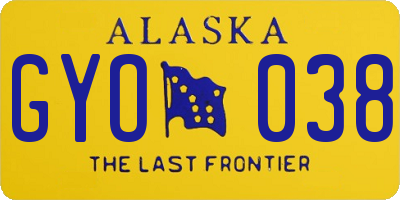 AK license plate GYO038