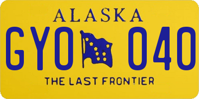 AK license plate GYO040