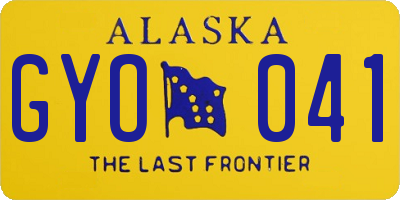 AK license plate GYO041
