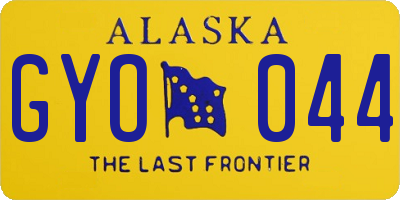 AK license plate GYO044
