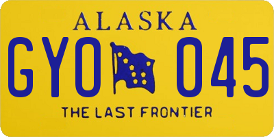AK license plate GYO045