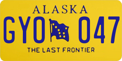 AK license plate GYO047